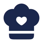 Chef Hat Heart SVG Icon